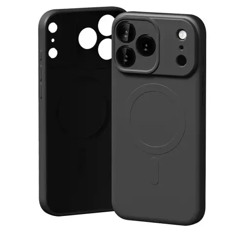 MERCURY MOBIL MagSafe kompatibilis szilikon tok iPhone 17 Pro Max / iPhone 18 Pro Max fekete