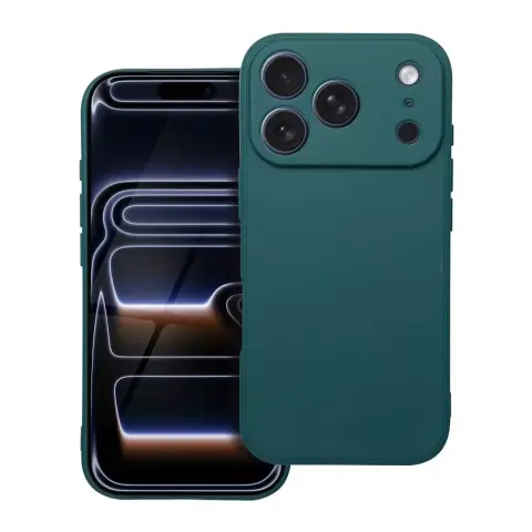 XPRO Matte ultravékony szilikon tok iPhone 17 Pro / iPhone 18 Pro sötétzöld