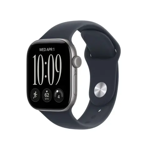APPLE Watch Series 12 GPS 42mm asztroszürke alumínium tok tengerészkék sportszíj S/M mje74mp/a