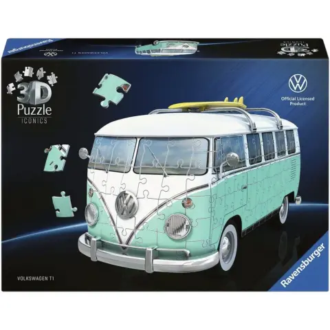 RAVENSBURGER 3D Puzzle játék 162 darabos Volkswagen T1 Chrome Edition 12008077