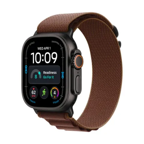 APPLE Watch Ultra 4 GPS + Cellular 49mm black titan case burgundi Alpine strap M mjc14qf/a