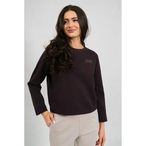 BUDMIL Wheel nyakú strasszos szabadidőfelső Female XL dark brown