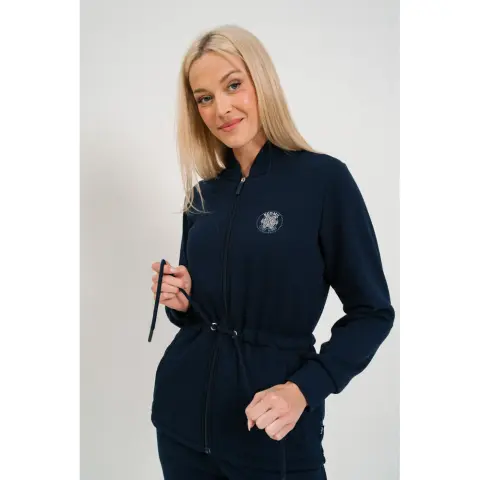 BUDMIL Cipzáras belül bolyhos szabadidőfelső Female XL dark blue