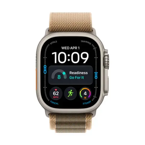 APPLE Watch Ultra 4 GPS + Cellular 49mm natúr titán tok sivatagi alpesi pánt L MJAG4QF/A
