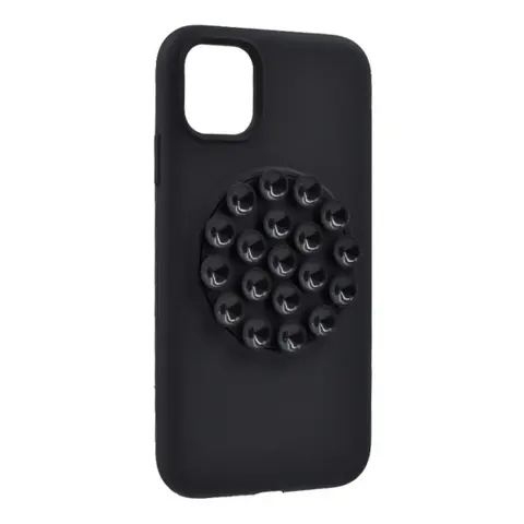GIGAPACK Szilikon telefonvédő matt kameravédő tapadókorong Apple iPhone 11 fekete GP-187395
