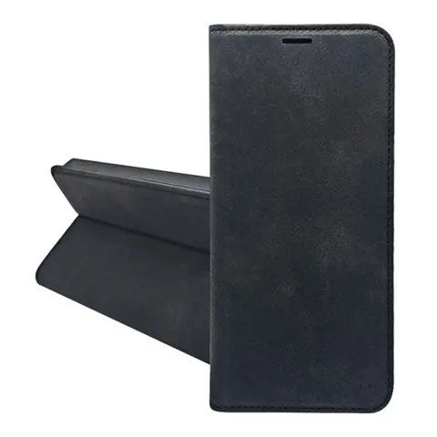 GIGAPACK flip oldalra nyíló asztali tartós prémium tok kártyazsebbel iPhone 17 Pro Max / iPhone 18 Pro Max fekete
