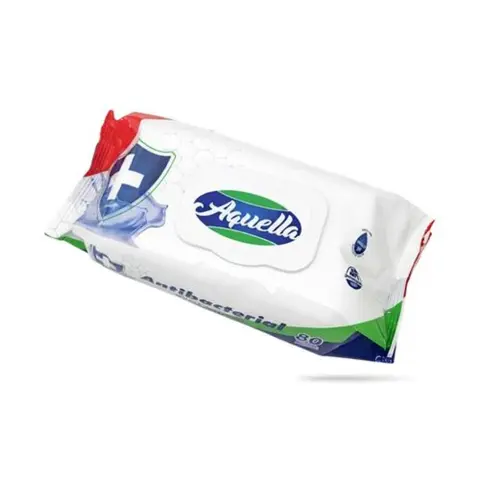 AQUELLA Antibacterial wet wipes resealable 80 pcs