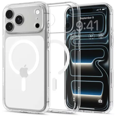 SPIGEN Ultra Hybrid MagFit tok iPhone 17 Pro / iPhone 18 Pro átlátszó-fehér ACS12155