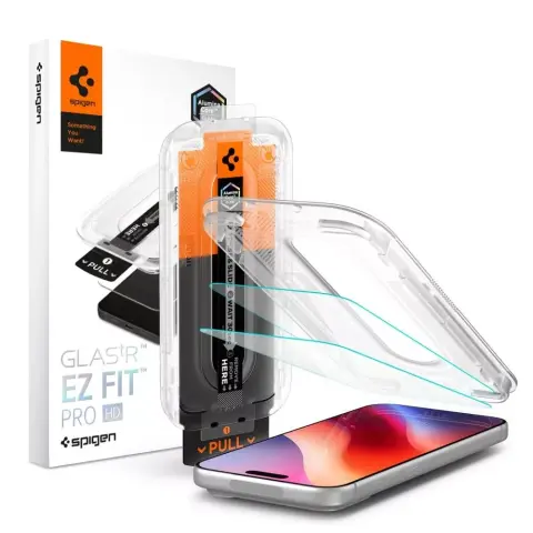 SPIGEN GLAS.tR EZ Fit Pro HD kijelzővédő üveg iPhone 18 Pro / 17 Pro / 17 / 16 Pro 2db AGL12047