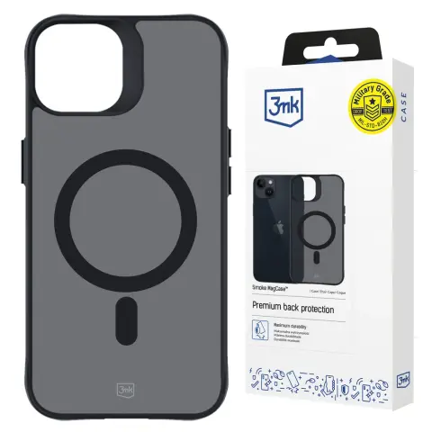 3MK Smoke MagCase MagSafe tok iPhone 14 Plus füstös fekete