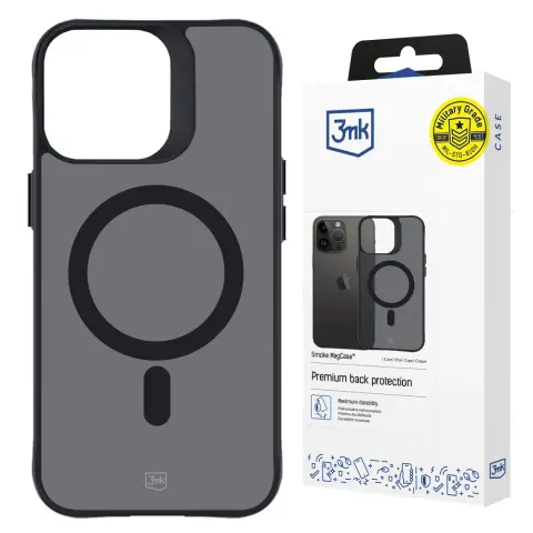 3MK Smoke MagCase MagSafe case iPhone 15 Pro smoky black