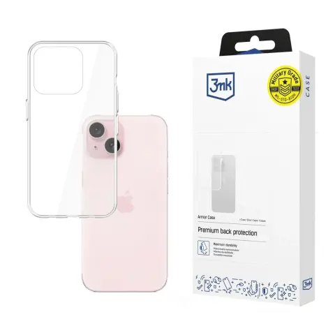 3MK Armor Case hátlap iPhone 15 átlátszó