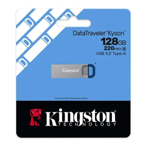 KINGSTON DataTraveler Kyson 128GB USB 3.2 Gen 1 Silver DTKNG2/128GB