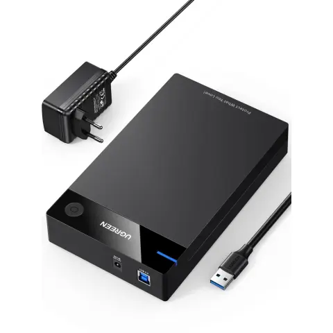 UGREEN US222 Külső ház 3.5" HDD USB 3.0 fekete