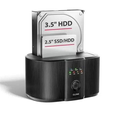 AXAGON ADSA-SC USB-C 5Gbps dokkoló és klónozó állomás fekete