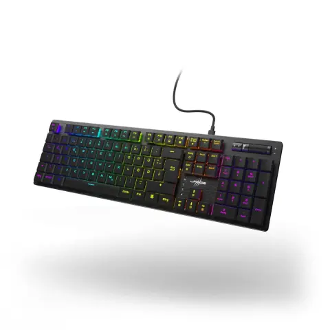 HAMA uRage Exodus 910 Low Profile Gaming billentyűzet piros switch fekete
