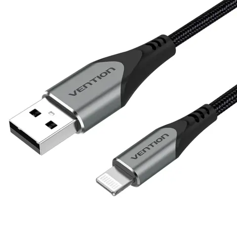 VENTION USB Lightning Töltő/adat Fekete 50cm LABHD
