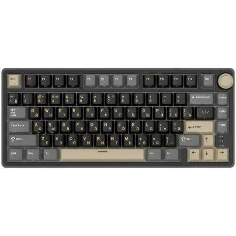 ROYAL KLUDGE R75 RGB Brown US English black RK-R75-PHNTM-BRNSW-US