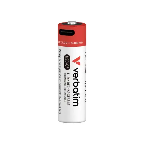 VERBATIM Lithium ceruza akku (AA) USB-C 2100mAh 4db 30249