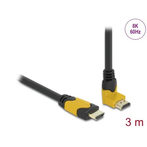 DELOCK HDMI 2.1 Összekötő Fekete 3m 86990