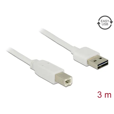 DELOCK USB Összekötő Fehér 3m 85154