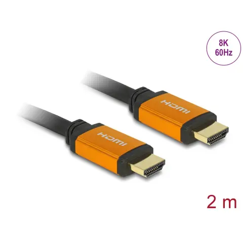 DELOCK HDMI 2.0 Összekötő Fekete 2m 85729