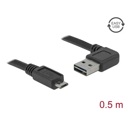 DELOCK USB Micro USB Átalakító Fekete 50cm 85163