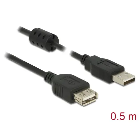 DELOCK USB Hosszabbító Fekete 50cm 84882
