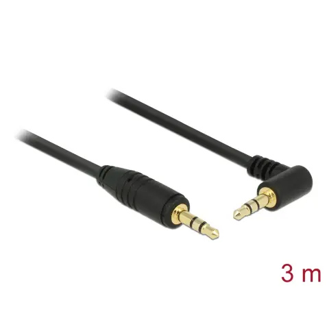 DELOCK Jack Összekötő Fekete 3m 83758