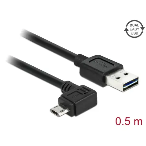 DELOCK USB Micro USB Átalakító Fekete 50cm 83847