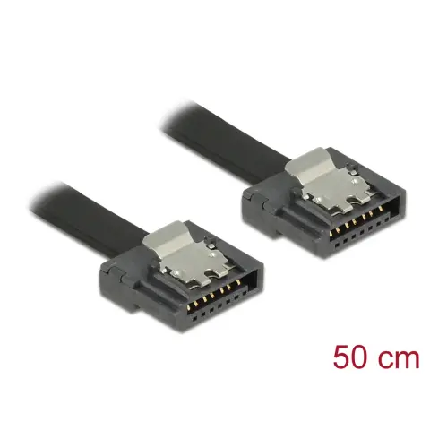 DELOCK SATA Összekötő Fekete 50cm 83841