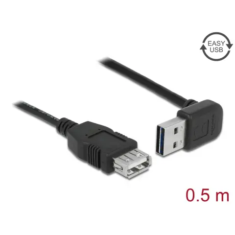 DELOCK USB Hosszabbító Fekete 50cm 85185