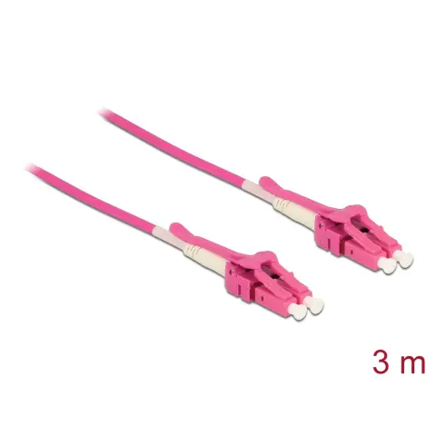 DELOCK Fiber Optic LC Összekötő Lila 3m 85134