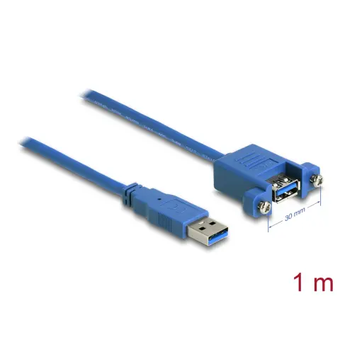 DELOCK USB 3.0 Hosszabbító Kék 1m 85112