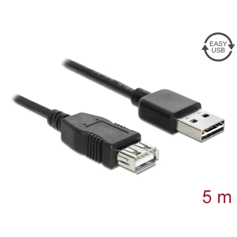 DELOCK USB Hosszabbító Fekete 5m 83373
