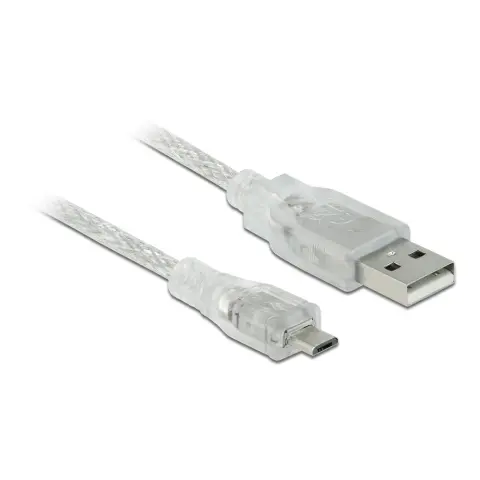 DELOCK USB Micro USB Átalakító Átlátszó 2m 83901