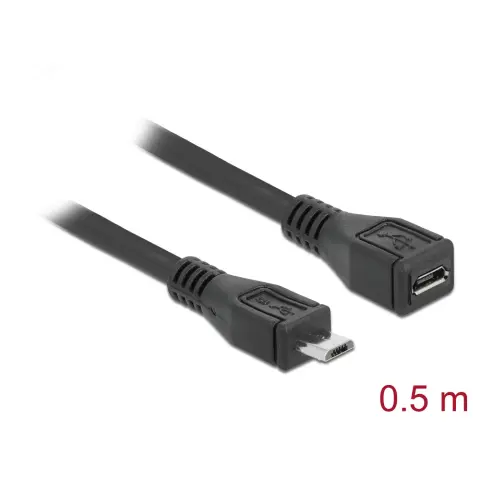 DELOCK Micro USB Extension Black 50cm 83567