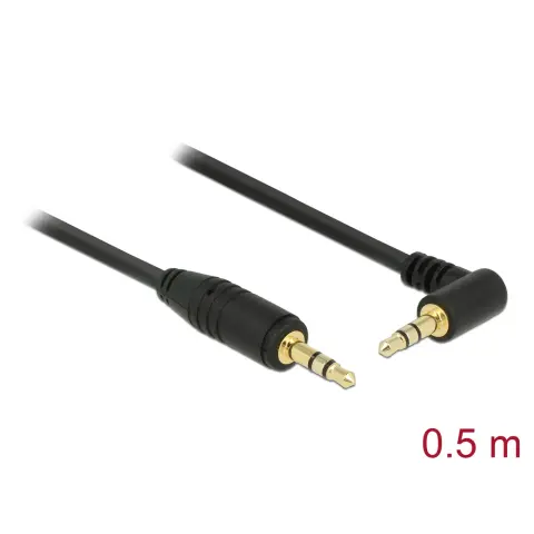 DELOCK Jack Összekötő Fekete 50cm 83752