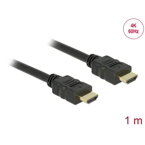 DELOCK HDMI Összekötő Fekete 1m 84713