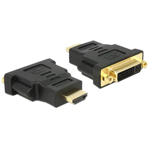 DELOCK HDMI DVI-D Átalakító Fekete 3cm 65467