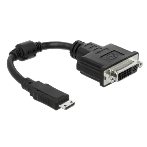 DELOCK Mini HDMI DVI-D Átalakító Fekete 20cm 65564
