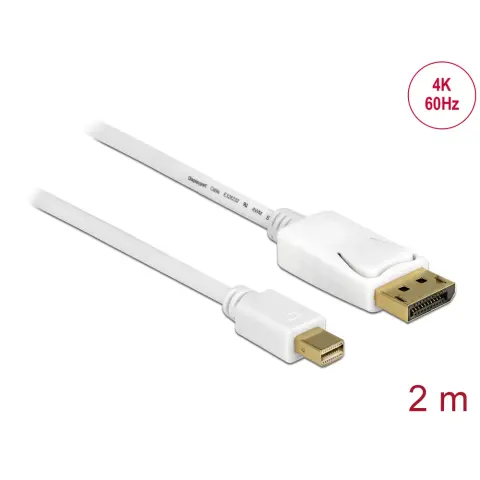 DELOCK Mini DisplayPort Átalakító Fehér 2m 83482