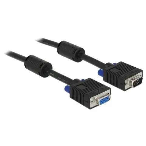DELOCK VGA/D-Sub Hosszabbító Fekete 3m 82565