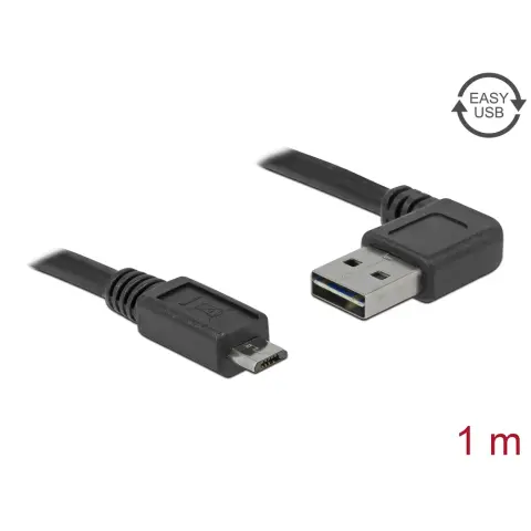 DELOCK USB Micro USB Átalakító Fekete 1m 83382