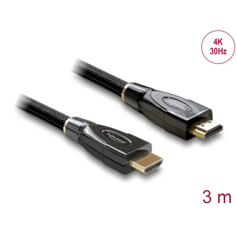 DELOCK HDMI Összekötő Fekete 3m 82738