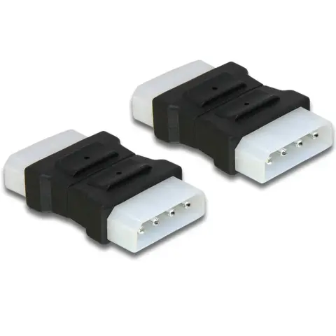 DELOCK Molex + 4pin extension Black 5cm 65044
