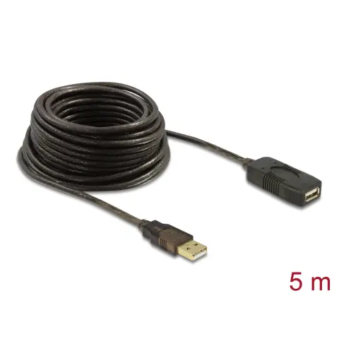 DELOCK USB Hosszabbító Fekete 5m 82308