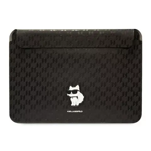 KARL LAGERFELD Saffiano Monogram Choupette Sleeve tok 14" fekete