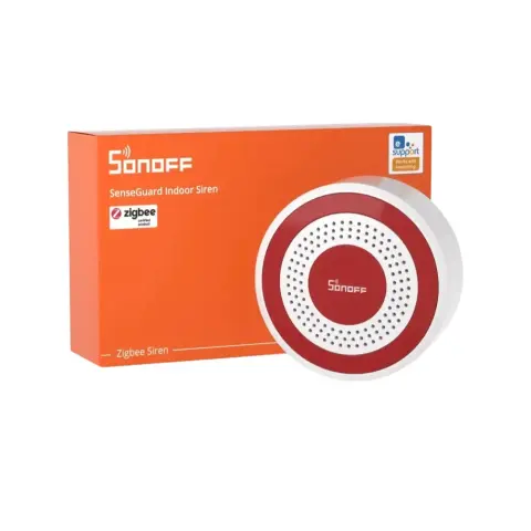 SONOFF SenseGuard SNZB-09P Zigbee unutrašnji sirena bijelo-crvena