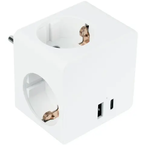 KABELMEISTER Kockaelosztó 3 aljzat USB-C 20W USB-A 18W fehér SW01-W